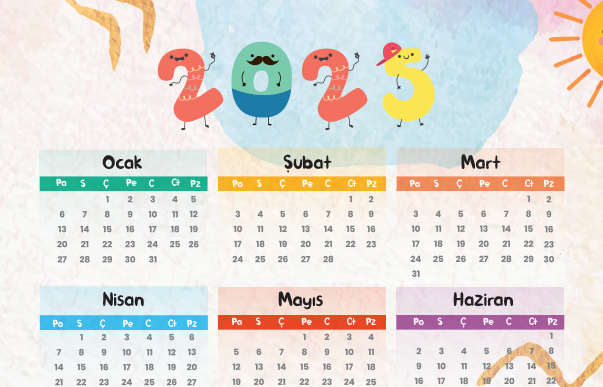 2025 Takvimi